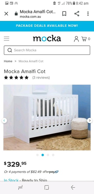 mocka amalfi cot
